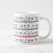 Llama Stripe Pattern Extra Grote Beker (Rechts)