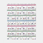 Llama Stripe Pattern Fleece Deken (Voorkant)
