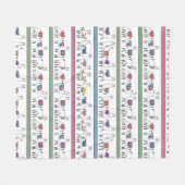 Llama Stripe Pattern Fleece Deken (Voorkant (Horizontaal))