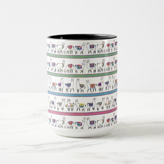 Llama Stripe Pattern Mok (Midden)