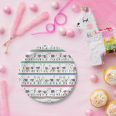 Llama Stripe Pattern Papieren Bordje (Feest)