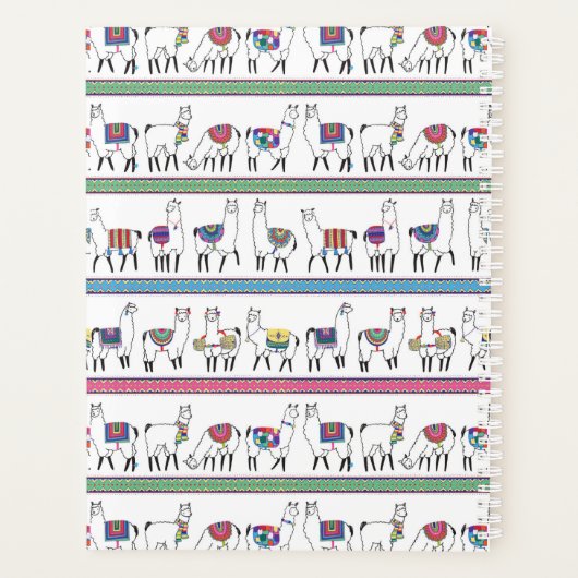 Llama Stripe Pattern Planner (Achterkant)