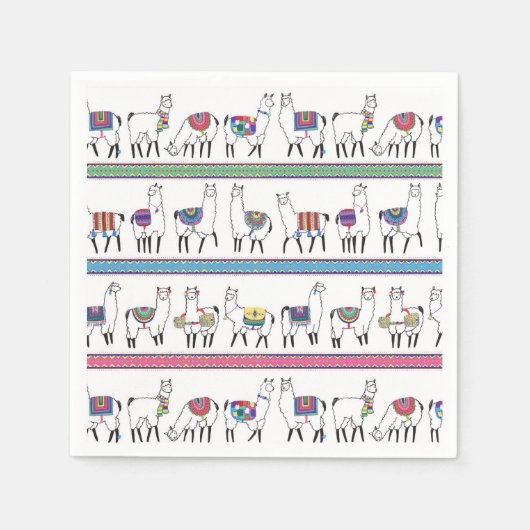Llama Stripe Pattern Servet (Voorkant)