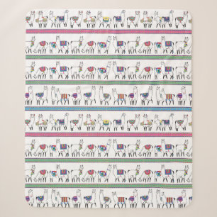 Llama Stripe Pattern Sherpa Deken