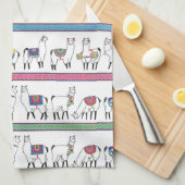 Llama Stripe Pattern Theedoek (Quarter Fold)