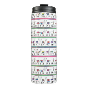 Llama Stripe Pattern Thermosbeker