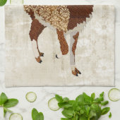 Llama Sunshine White Towel Theedoek (Gevouwen)