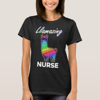 Llama T Shirt Llamazing Nurse Medical Rainbow Cool