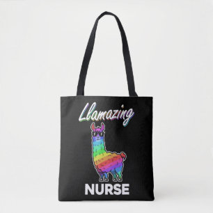 Llama T Shirt Llamazing Nurse Medical Rainbow Cool Draagtas