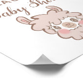 Llama Thème Baby shower Affiche de bienvenue (Coin)