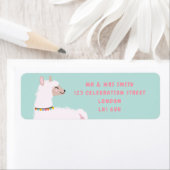 llama themed return address label (Insitu)