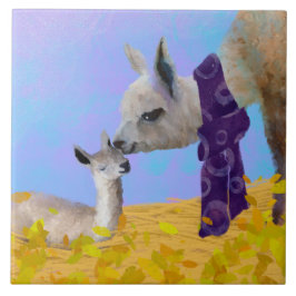 Llama Tile/Trivet (6 inch vierkant) Tegeltje