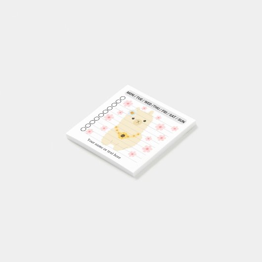 Llama To do list Post-it Notes (Incliné)
