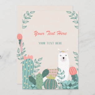 Llama Tout Événement Invitation