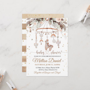 Llama Toys Boho nodigBaby shower Alpak Boho Kaart