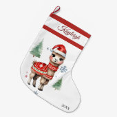 Llama Trui Grote Kerstkous Kerstsok (Voorkant (Hangend))