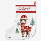 Llama Trui Grote Kerstkous Kerstsok (Achterkant)