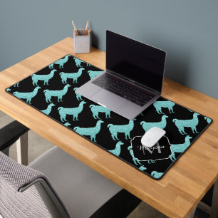 Llama turquoise Sparkles motif Monogramme