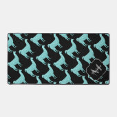 Llama turquoise Sparkles motif Monogramme (Recto)