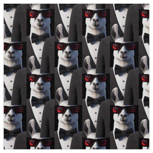 Llama Tux Sunbril Pattern Stof (Swatch)