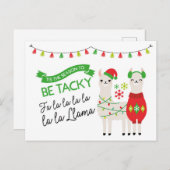 Llama Ugly Sweater Briefkaart (Voorkant / Achterkant)