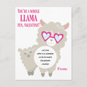 Llama Valentine's Play doh carte cadeau