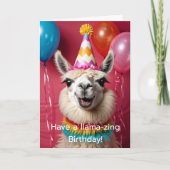 Llama Verjaardag Een lama-zing verjaardag! Kaart (Voorkant)
