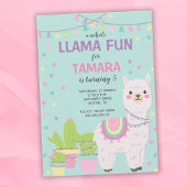 Llama-verjaardag, leuk lama, alfaba-verjaardag, me kaart