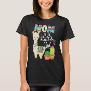 Llama-verjaardag Moeder van het jarige meisje Boer T-shirt