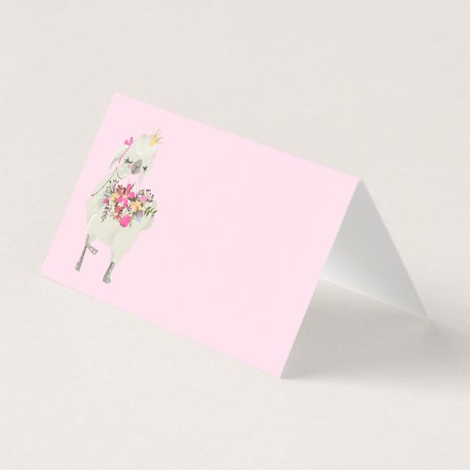 Llama Verjaardagsfeest Menu Kaarten (Voorkant)