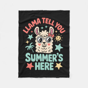 Llama Vertel Summers Hier Pun Schattige Leraar Stu Fleece Deken