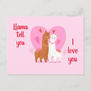 Llama vertelt je briefkaart