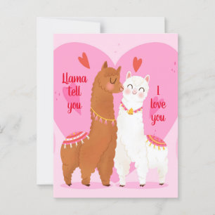 Llama vertelt je briefkaart