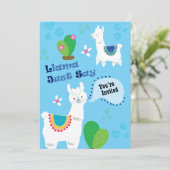 Llama vient de dire Anniversaire des invitations f (Debout devant)