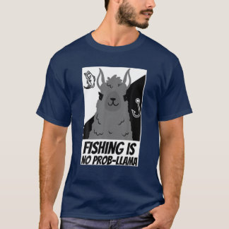 Llama Vist Funny Fisherman Llama Lover T-shirt