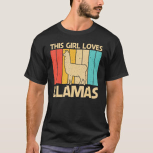 Llama voor meisjes vrouwen Llama boerderij dier 1 T-shirt