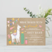 Llama Vrijgezellenfeest Fiesta Kaart (Staand voorkant)