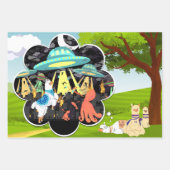 Llama vs Evil Squid Epic Space Battle Inpakpapier Vel (Voorkant 2)