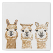 Llama-waterverf canvas