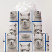 Llama-Waterverf die papier met alpaca-glimlachen p