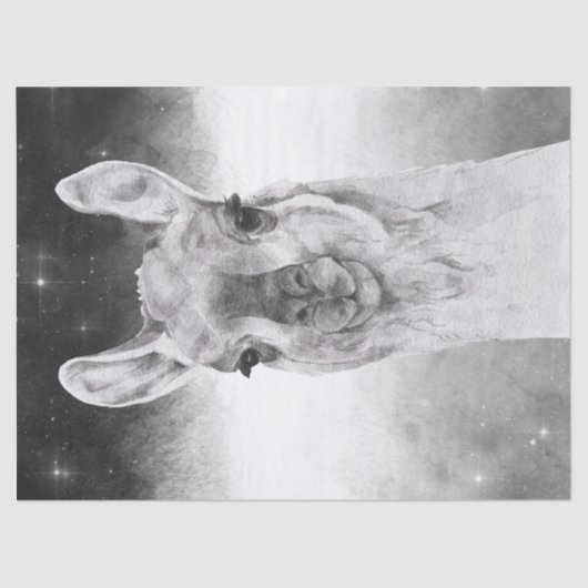 Llama-Waterverf Tissuepapier (Voorkant)