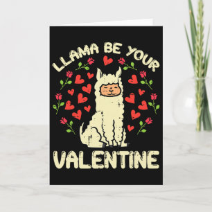 Llama Wees je Valentijn Schattige Alpaca Mannen Vr Kaart