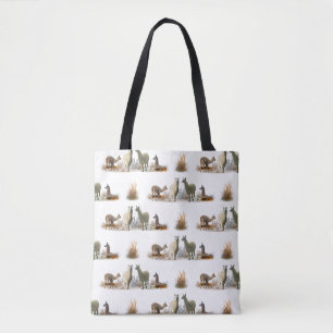 Llama Weide All Over Print Tas (kies kleur)