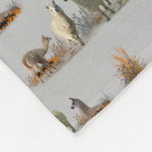 Llama Weide Fleece Deken (Grijs) (Hoek)