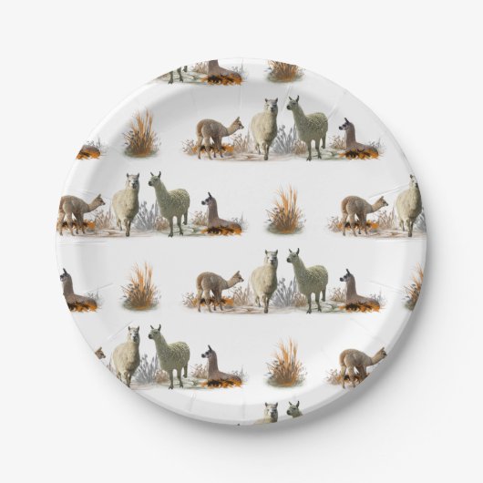 Llama Weide Papieren Bord (Voorkant)