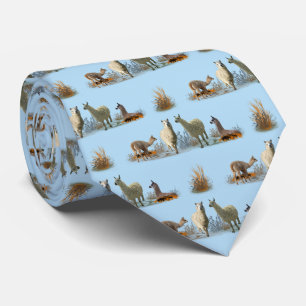 Llama Weide Tie (Lichtblauw) Stropdas