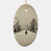 llama winter keramisch ornament (Rechts)