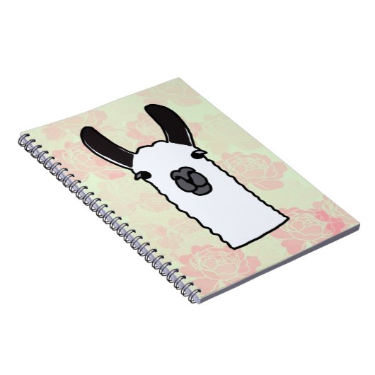 Llama with Peonies Notitieboek (Rechterzijde)