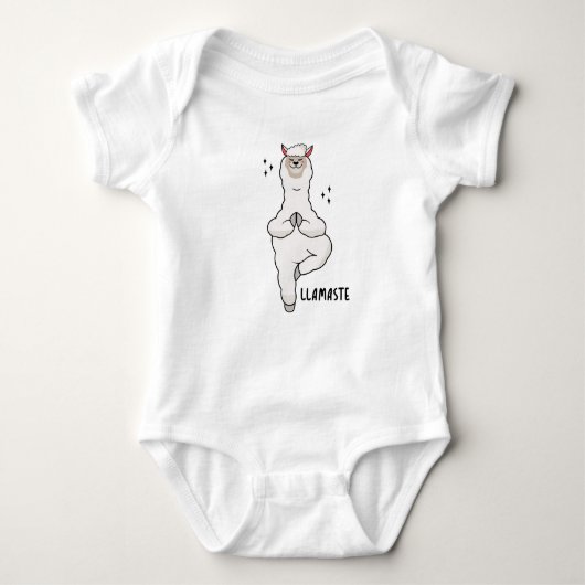 Llama Yoga Pose With Llamaste Romper (Voorkant)