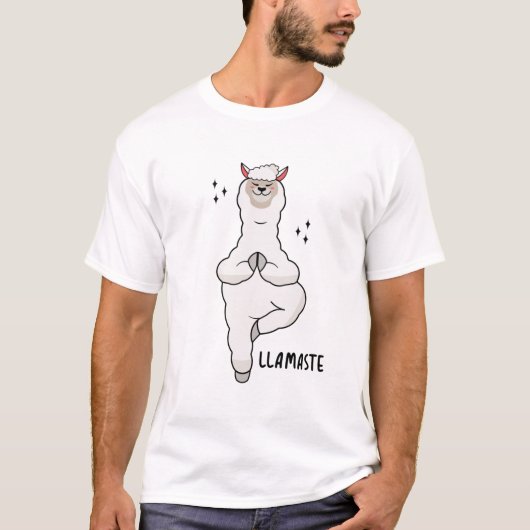 Llama Yoga Pose With Llamaste T-shirt (Voorkant)